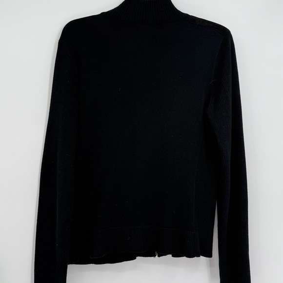 Lauren Ralph Lauren Cardigan Women Size L Petite Full Zip Cotton Shoulder Patch - Picture 10 of 11